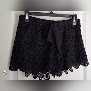 Hearth soul lace black shorts size small bohoemian  boho western basic party fes